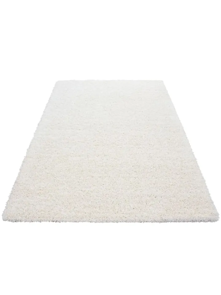 KADIMA DESIGN Teppiche & Fußmatten<Teppich Hochflor Unifarben Polypropylen Wohnzimmer Shaggy in Creme