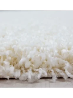 KADIMA DESIGN Teppiche & Fußmatten<Teppich Hochflor Unifarben Polypropylen Wohnzimmer Shaggy in Creme