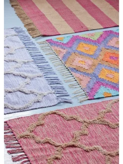 Rice Teppiche & Fußmatten<Teppich in Creme/ Lila - (L)150 x (B)90 cm