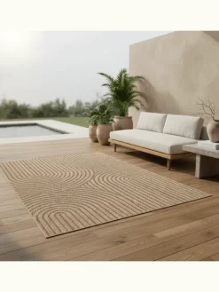 KADIMA DESIGN Outdoorteppiche<Teppich In-/Outdoor Jute-Optik Flachgewebe Grobe Linien Polypropylen