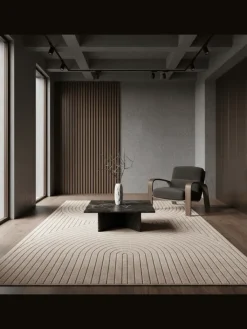 KADIMA DESIGN Outdoorteppiche<Teppich In-/Outdoor Kurzflor Skandi 3D-Design Polypropylen Balkon in Beige