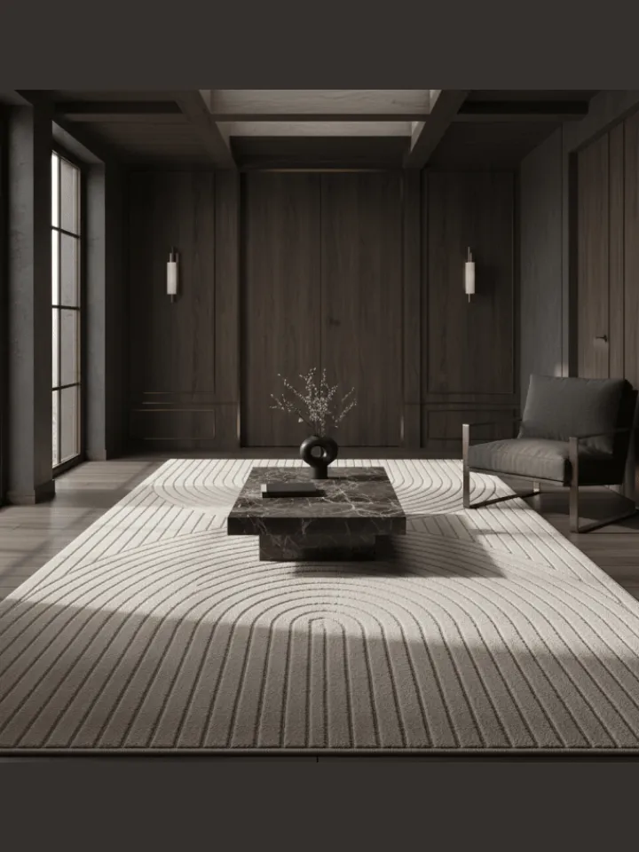 KADIMA DESIGN Outdoorteppiche<Teppich In-/Outdoor Kurzflor Skandi 3D-Design Polypropylen Balkon in Creme