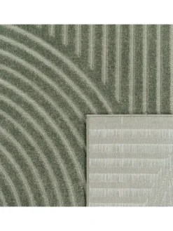 KADIMA DESIGN Teppiche & Fußmatten<Teppich Kurzflor Struktur Wohnzimmer in Grün