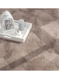 KADIMA DESIGN Teppiche & Fußmatten<Teppich Kurzflor waschbar Einfarbig Wohnzimmer in Taupe