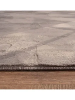 KADIMA DESIGN Teppiche & Fußmatten<Teppich Kurzflor waschbar Einfarbig Wohnzimmer in Taupe
