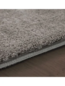 KADIMA DESIGN Teppiche & Fußmatten<Teppich Kurzflor waschbar Unifarben Wohnzimmer in Grau