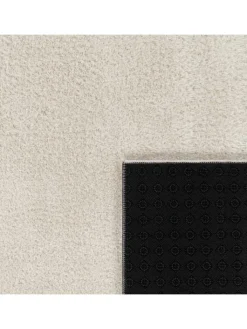 KADIMA DESIGN Teppiche & Fußmatten<Teppich Kurzflor waschbar Unifarben Wohnzimmer in Creme
