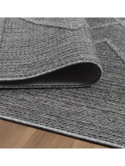 KADIMA DESIGN Outdoorteppiche<Teppich Outdoor Flachgewebe Boho-Muster Polypropylen Küche in Grau
