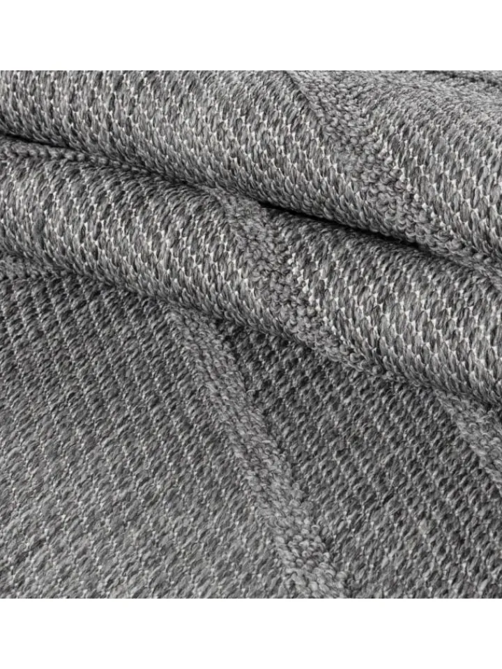 KADIMA DESIGN Outdoorteppiche<Teppich Outdoor Flachgewebe Boho-Muster Polypropylen Küche in Grau