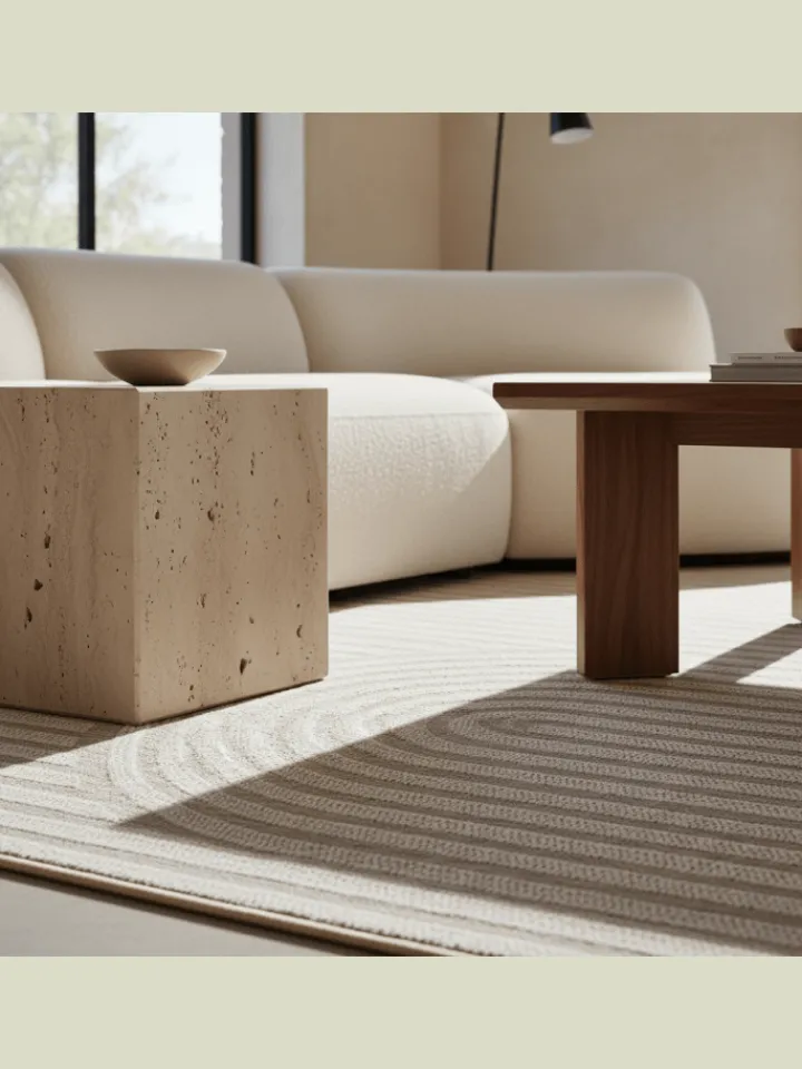 KADIMA DESIGN Outdoorteppiche<Teppich Outdoor Flachgewebe Boho Muster Polypropylen Balkon in Beige