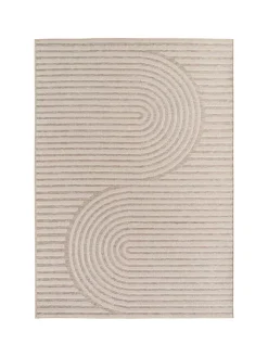 KADIMA DESIGN Outdoorteppiche<Teppich Outdoor Flachgewebe Boho Muster Polypropylen Balkon in Beige