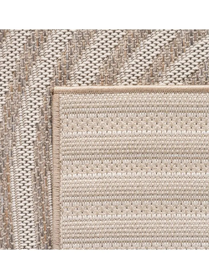 KADIMA DESIGN Outdoorteppiche<Teppich Outdoor Flachgewebe Boho Muster Polypropylen Balkon in Beige