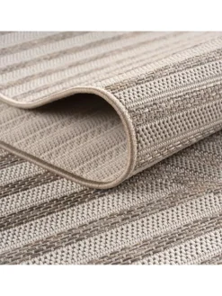 KADIMA DESIGN Outdoorteppiche<Teppich Outdoor Flachgewebe Boho Muster Polypropylen Balkon in Beige