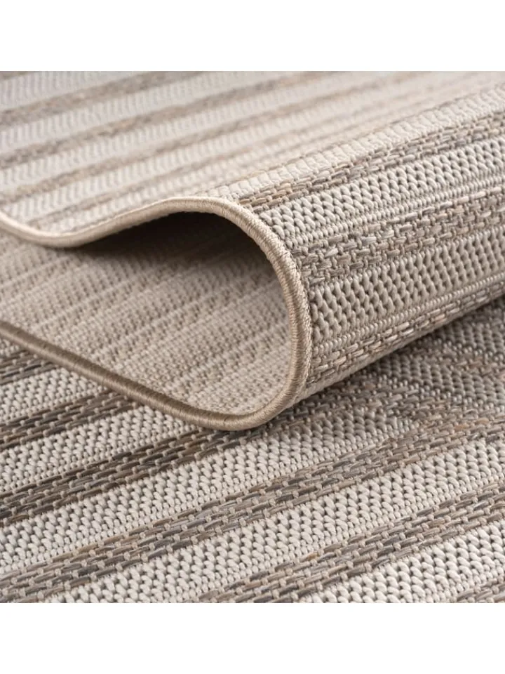 KADIMA DESIGN Outdoorteppiche<Teppich Outdoor Flachgewebe Boho Muster Polypropylen Balkon in Beige
