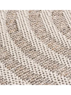 KADIMA DESIGN Outdoorteppiche<Teppich Outdoor Flachgewebe Boho Muster Polypropylen Balkon in Beige