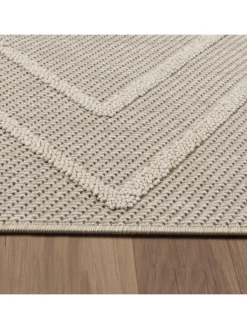 KADIMA DESIGN Outdoorteppiche<Teppich Outdoor Flachgewebe Boho-Muster Polypropylen Küche in Beige
