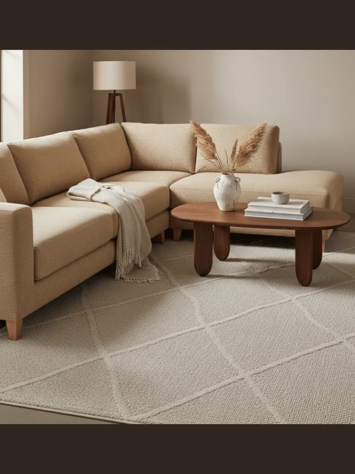 KADIMA DESIGN Outdoorteppiche<Teppich Outdoor Flachgewebe Boho-Muster Polypropylen Terrasse in Beige