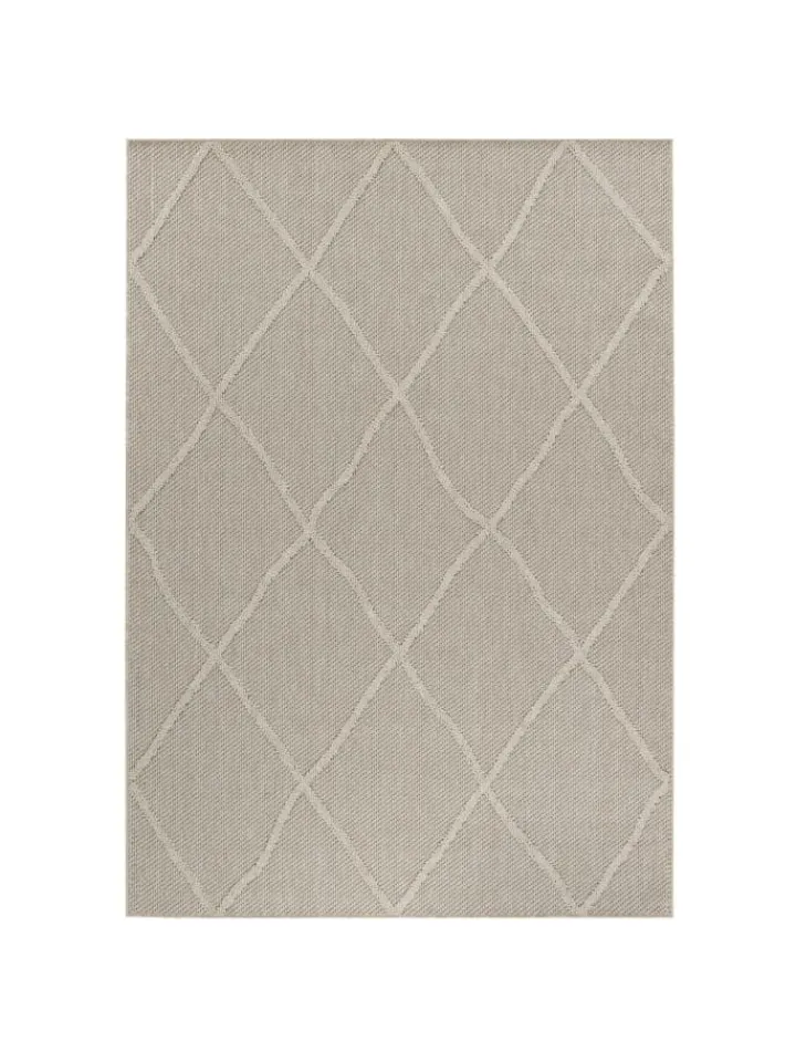 KADIMA DESIGN Outdoorteppiche<Teppich Outdoor Flachgewebe Boho-Muster Polypropylen Terrasse in Beige