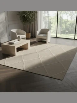 KADIMA DESIGN Outdoorteppiche<Teppich Outdoor Flachgewebe Boho-Muster Polypropylen Terrasse in Beige