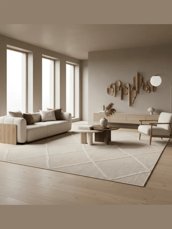 KADIMA DESIGN Outdoorteppiche<Teppich Outdoor Flachgewebe Boho-Muster Polypropylen Terrasse in Beige