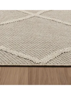 KADIMA DESIGN Outdoorteppiche<Teppich Outdoor Flachgewebe Boho-Muster Polypropylen Terrasse in Beige
