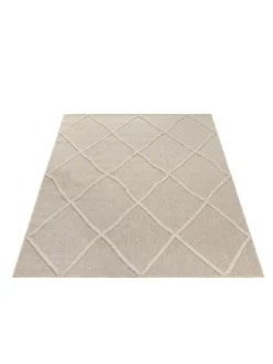 KADIMA DESIGN Outdoorteppiche<Teppich Outdoor Flachgewebe Boho-Muster Polypropylen Terrasse in Beige