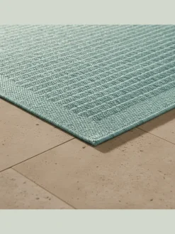 KADIMA DESIGN Outdoorteppiche<Teppich Outdoor Flachgewebe Uni-Farbe Polypropylen Balkon in Blau