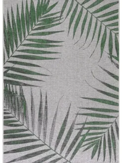 KADIMA DESIGN Outdoorteppiche<Teppich Outdoor Flachgewebe Dschungel-Design Polypropylen Terrasse