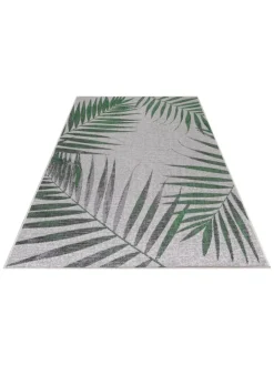 KADIMA DESIGN Outdoorteppiche<Teppich Outdoor Flachgewebe Dschungel-Design Polypropylen Terrasse