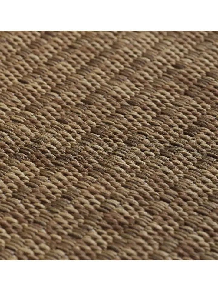 KADIMA DESIGN Outdoorteppiche<Teppich Outdoor Flachgewebe Uni-Farbe Polypropylen Balkon in Braun