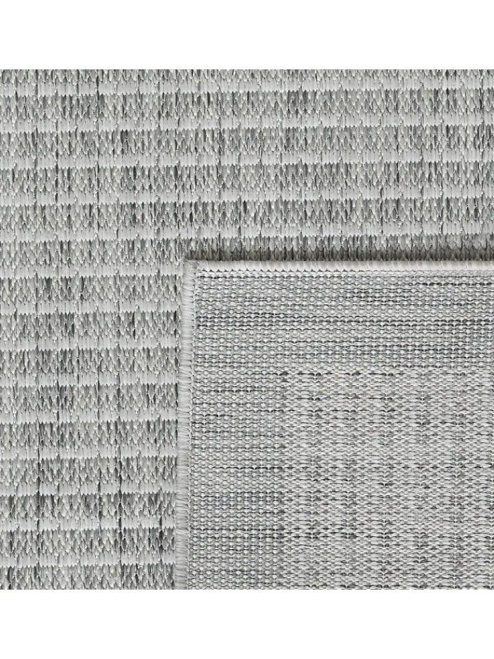 KADIMA DESIGN Outdoorteppiche<Teppich Outdoor Flachgewebe Uni-Farbe Polypropylen Balkon in Grau