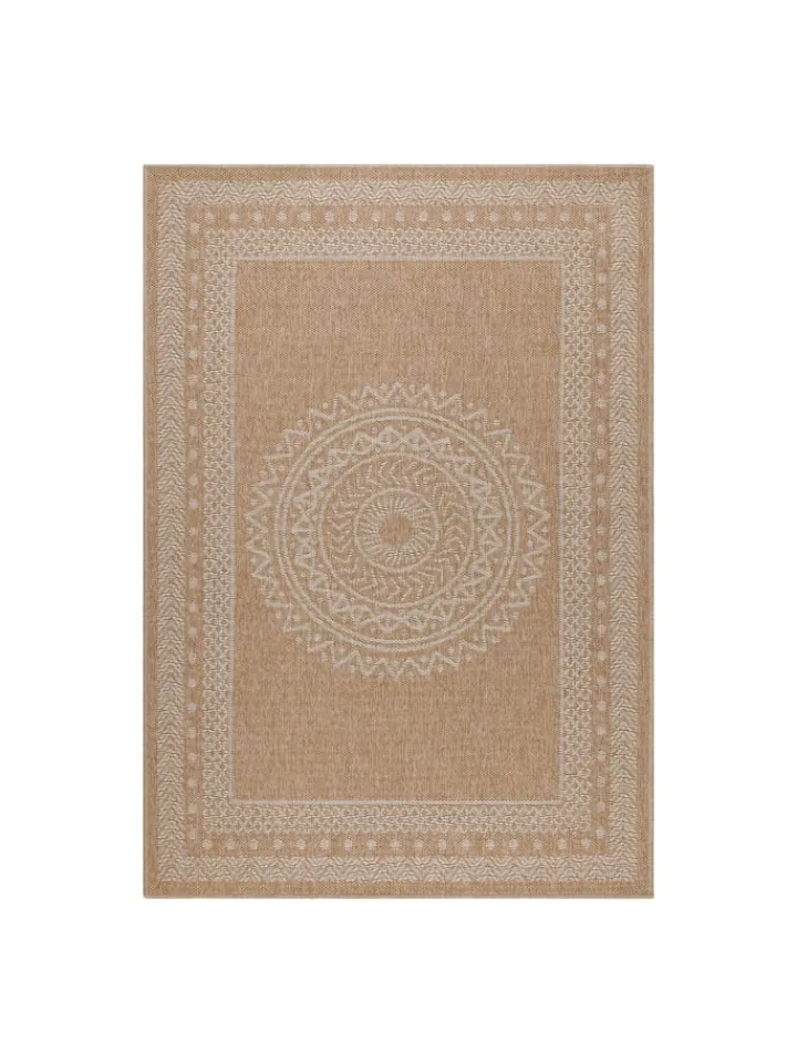 KADIMA DESIGN Outdoorteppiche<Teppich Outdoor Flachgewebe Vintage Polypropylen Terrasse in Beige