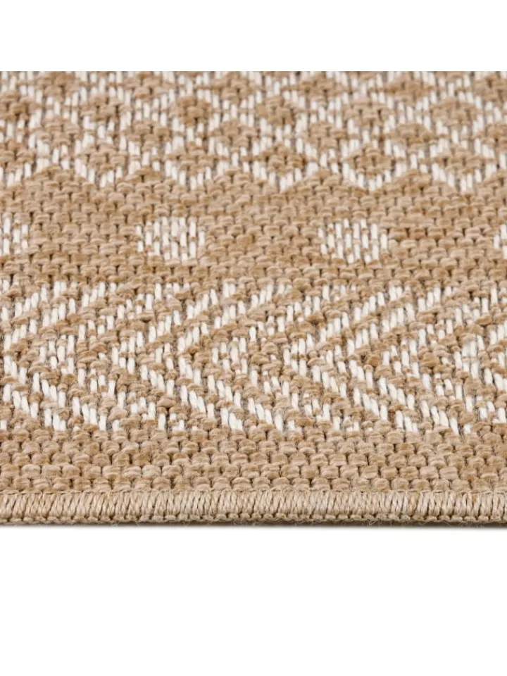 KADIMA DESIGN Outdoorteppiche<Teppich Outdoor Flachgewebe Vintage Polypropylen Terrasse in Beige