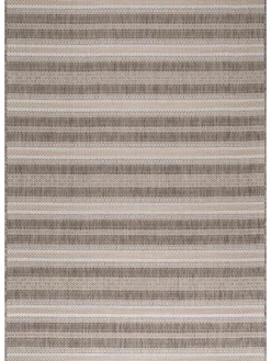 KADIMA DESIGN Outdoorteppiche<Teppich Outdoor Flachgewebe Vintage-Look Polypropylen Balkon in Beige