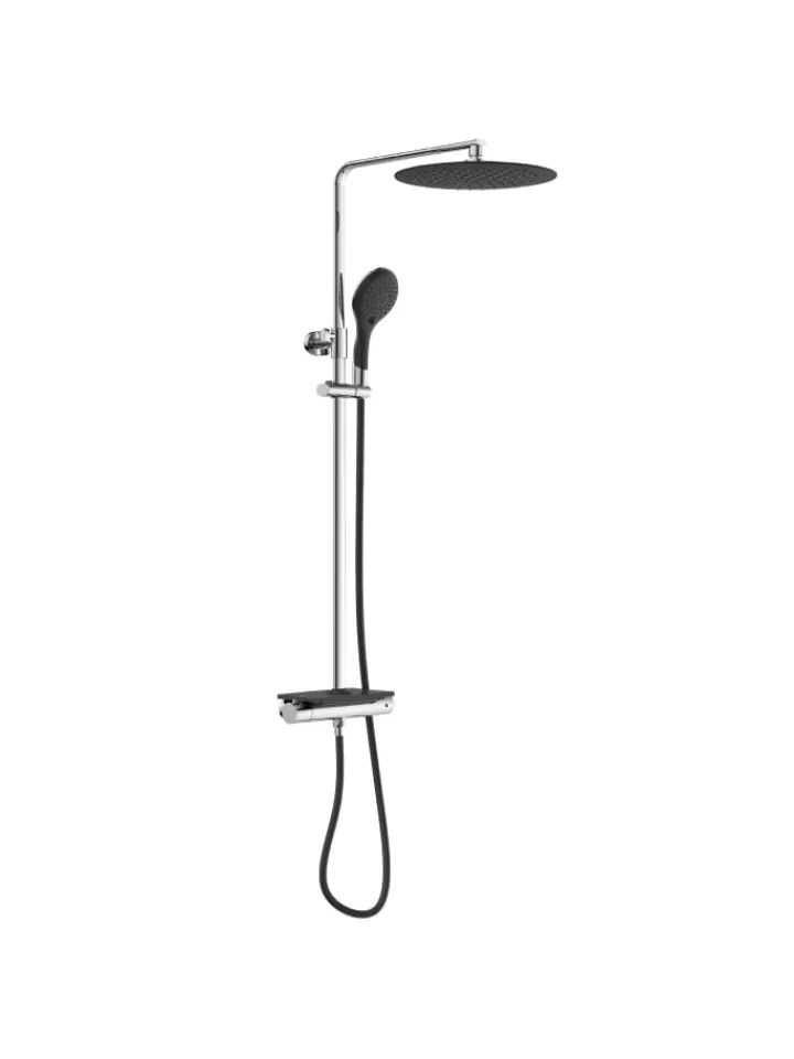 eisl since 1980 Badarmaturen<Thermostat Duschset GRANDE VITA in Chrom/Schwarz