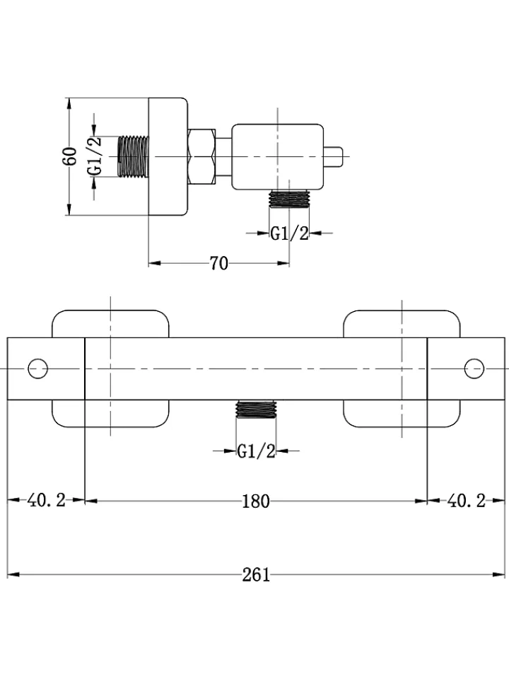 Schütte Badarmaturen<Thermostat-Duscharmatur "Signo" in Chrom