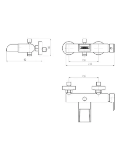 Schütte Badarmaturen<Thermostat-Wannenfüllarmatur "Idrovia" in Chrom