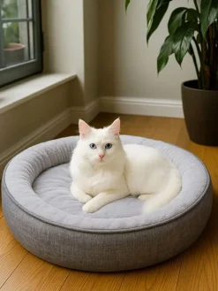 Paws&Whiskers Katzen<Tierbett ''Bunny'' in Grau