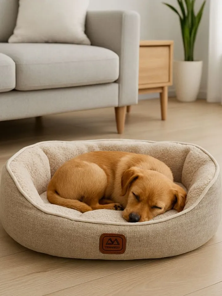 Paws&Whiskers Katzen<Tierbett ''Coco'' in Grau/ Beige