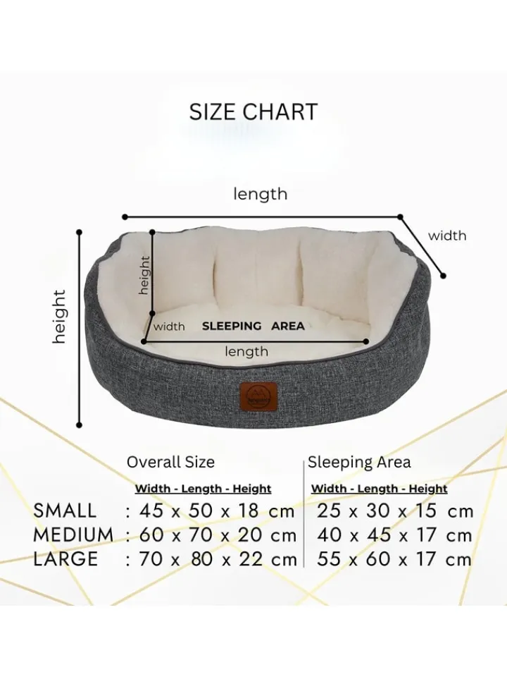 Paws&Whiskers Katzen<Tierbett ''Coco'' in Grau/ Beige