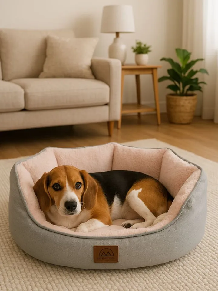 Paws&Whiskers Katzen<Tierbett ''Coco'' in Grau/ Rosa