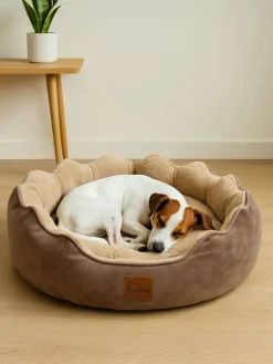 Paws&Whiskers Hunde<Tierbett ''Elsa'' in Hellbraun/ Beige