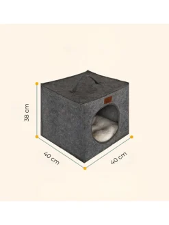 Paws&Whiskers Katzen<Tierbett in Grau