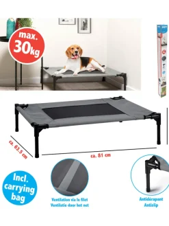 Edco Hunde<Tierbett in Grau - (B)81 x (H)17 x (T)63,5 cm