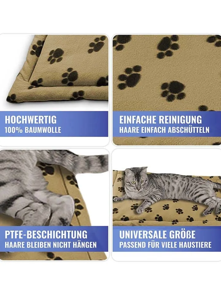 Wenko Hunde<Tierbett in Hellbraun - (L)60 x (B)45 cm