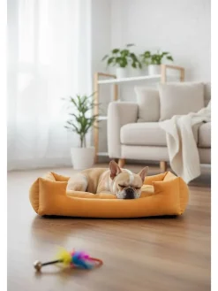 Paws&Whiskers Hunde<Tierbett ''Kare'' in Orange
