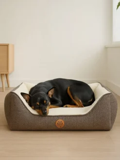 Paws&Whiskers Hunde<Tierbett ''Zeus'' in Braun/ Creme