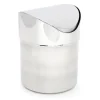 relaxdays Mülleimer<Tischabfallbehälter in Silber - (H)15,5 x Ø12 cm