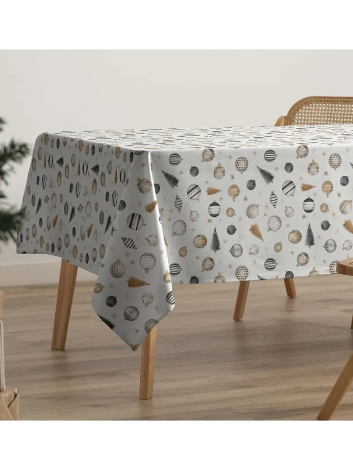 GAMUSI Tisch- & Küchentextilien|Küchentextilien<Tischdecke ''Belia'' in Grau/ Gold