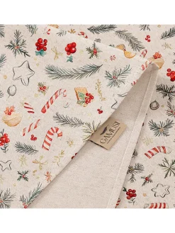 GAMUSI Küchentextilien|Tisch- & Küchentextilien<Tischdecke "Carmy" in Creme/ Grün/ Rot